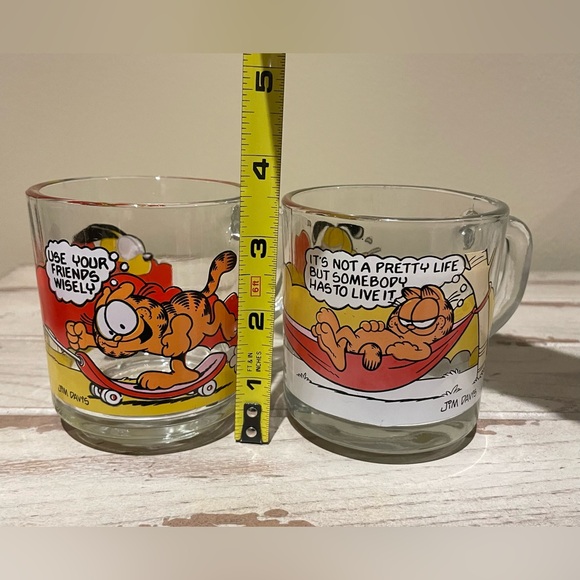 Set of 2 Vintage Garfield Odie Mugs 1978 McDonalds Jim Davis EUC - Picture 5 of 5